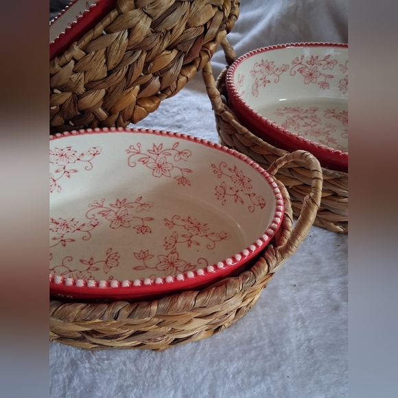 -Ceramic Bakeware Set With fitted Baskets-
